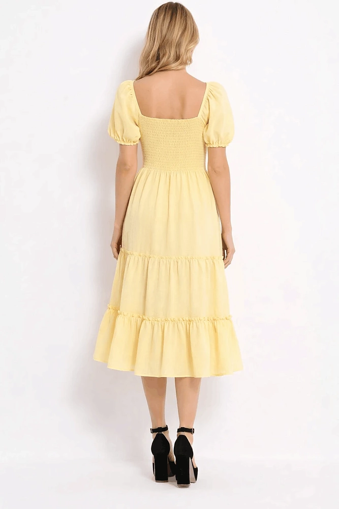 FashionWave SELF STRIPE RUFFLE DRESS FashionWave SELF STRIPE RUFFLE DRESS